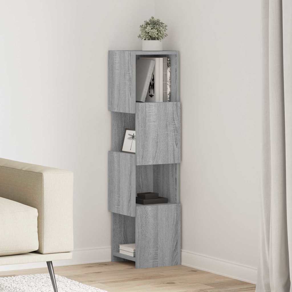 Mobile angolare Grigio Sonoma 25,5x25x102cm Legno multistrato