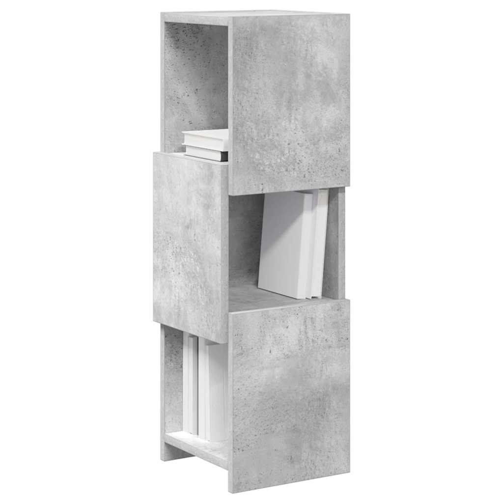 Mobile angolare Grigio cemento 25,5x25x80cm Legno multistrato