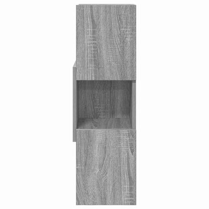 Mobile angolare Grigio Sonoma 25,5x25x80cm Legno multistrato