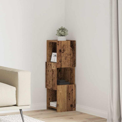 Mobile angolare Legno vecchio 25,5x25x80cm Legno multistrato