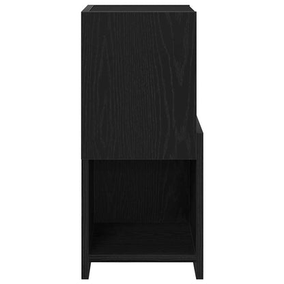 Mobile angolare Rovere Nero 25,5x25x55cm Legno multistrato