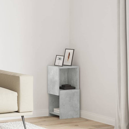 Mobile angolare Grigio cemento 25,5x25x55cm Legno multistrato