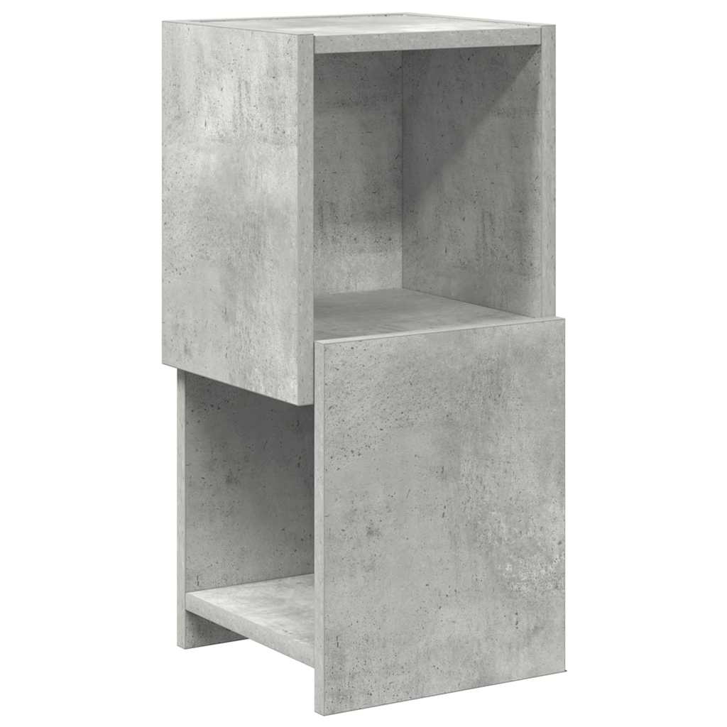 Mobile angolare Grigio cemento 25,5x25x55cm Legno multistrato
