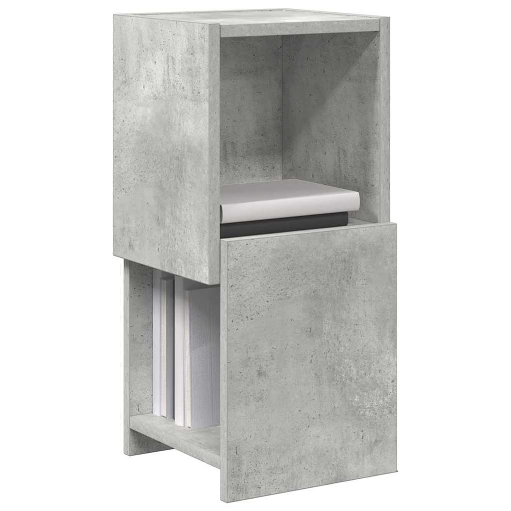 Mobile angolare Grigio cemento 25,5x25x55cm Legno multistrato