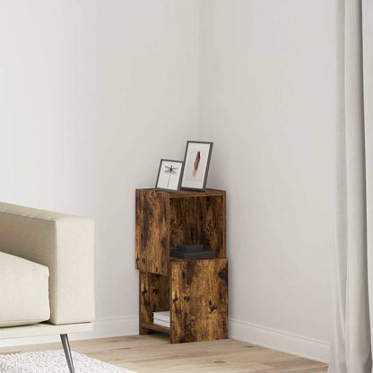 Mobile angolare Rovere fumÃ© 25,5x25x55cm Legno multistrato