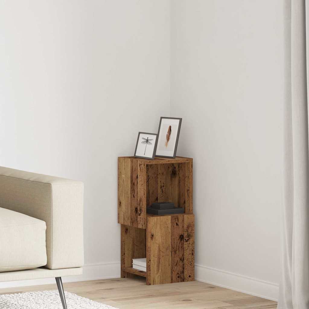 Mobile angolare Legno vecchio 25,5x25x55cm Legno multistrato