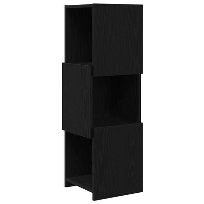 Mobile angolare Rovere Nero 30,5x30x95cm Legno multistrato