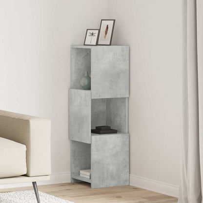 Mobile angolare Grigio cemento 30,5x30x95cm Legno multistrato
