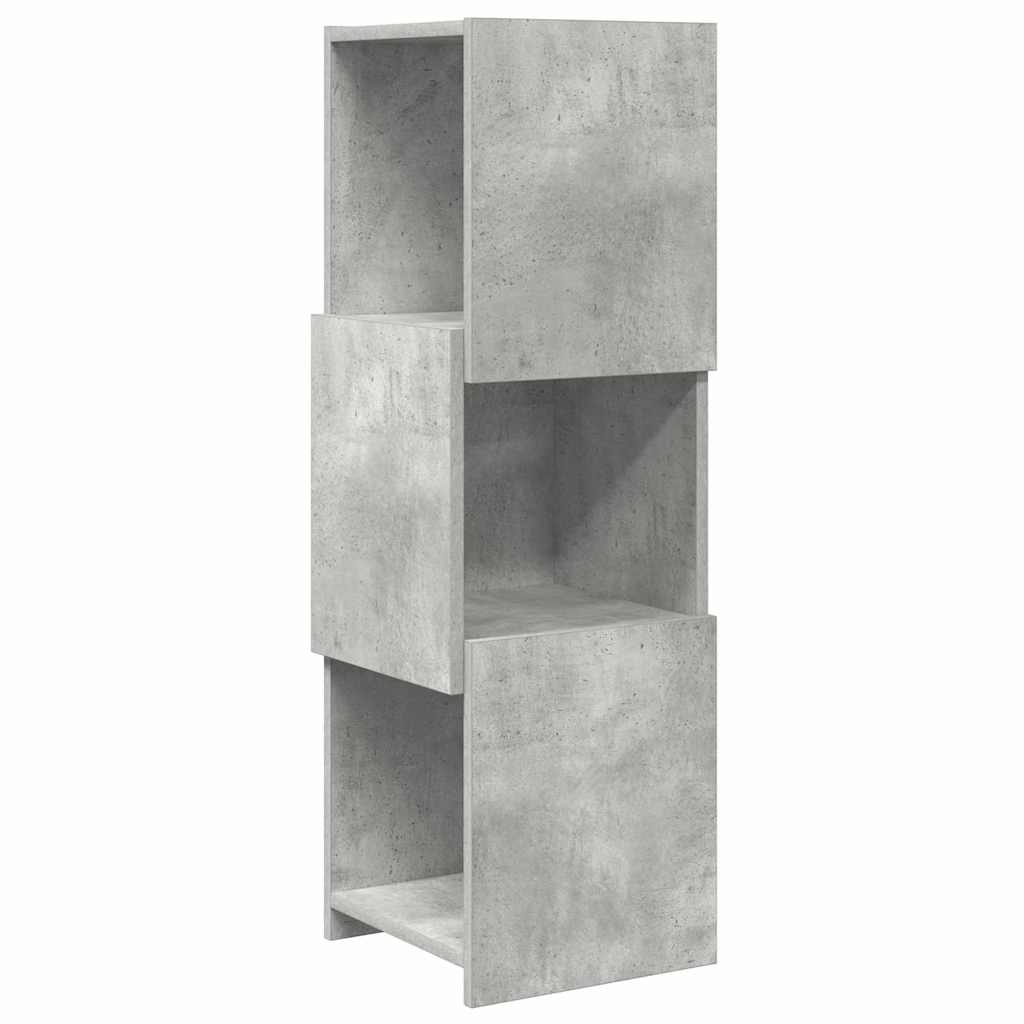 Mobile angolare Grigio cemento 30,5x30x95cm Legno multistrato