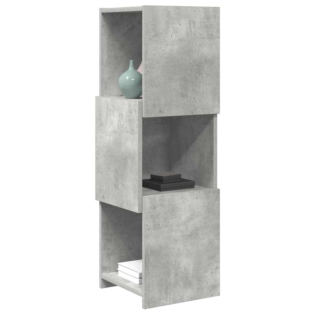 Mobile angolare Grigio cemento 30,5x30x95cm Legno multistrato
