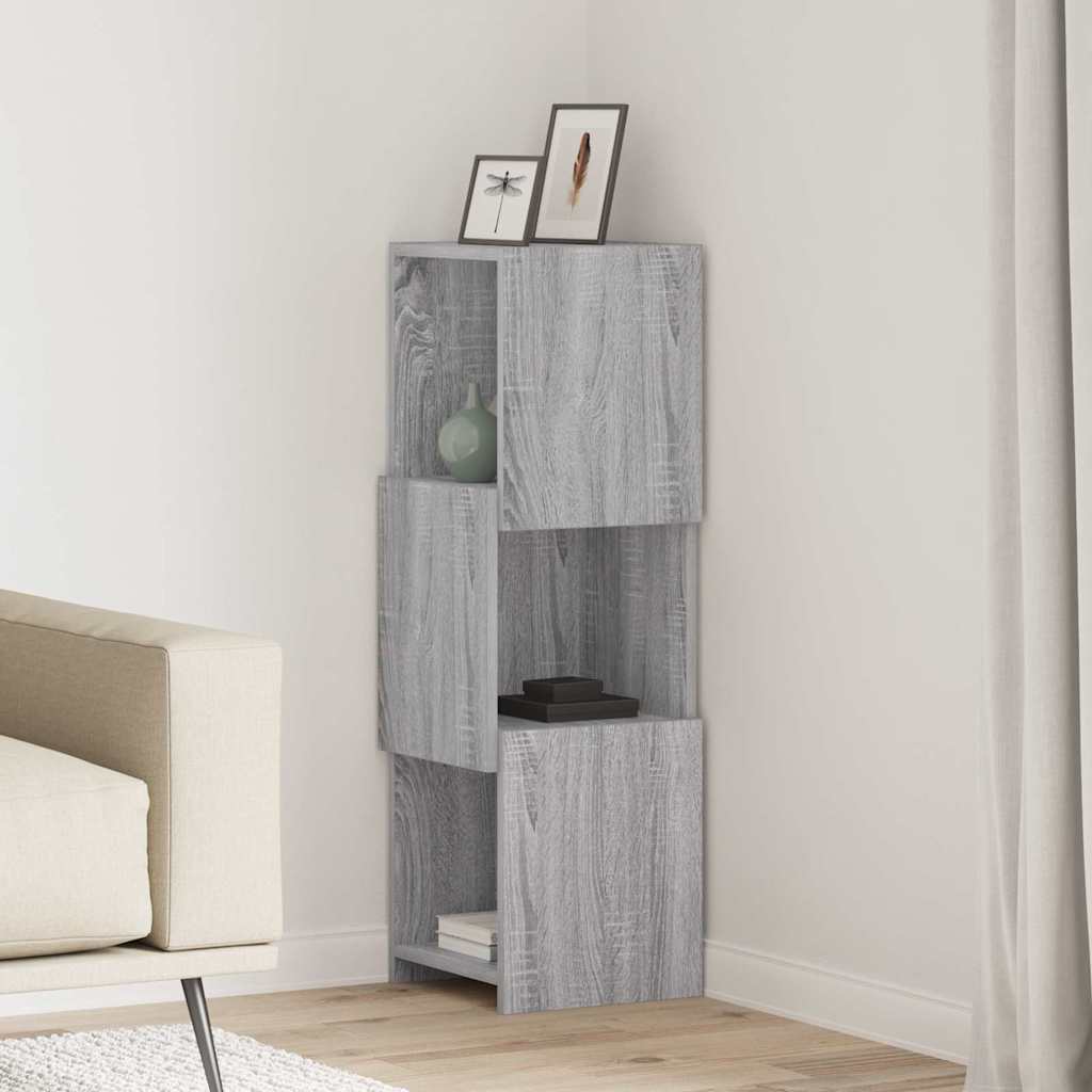Mobile angolare Grigio Sonoma 30,5x30x95cm Legno multistrato