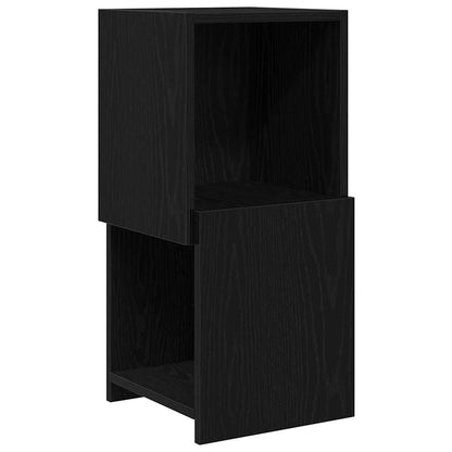 Mobile angolare Rovere Nero 30,5x30x65cm Legno multistrato