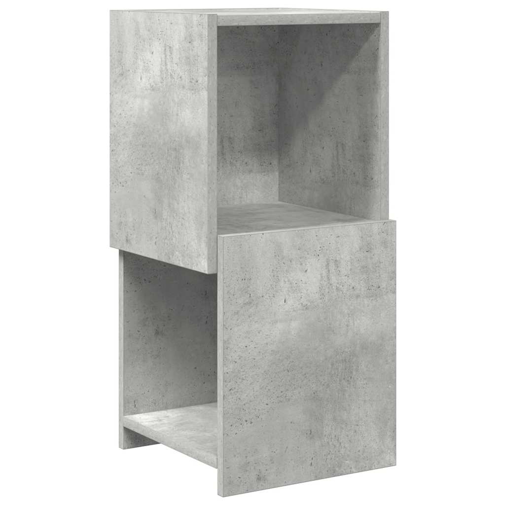 Mobile angolare Grigio cemento 30,5x30x65cm Legno multistrato