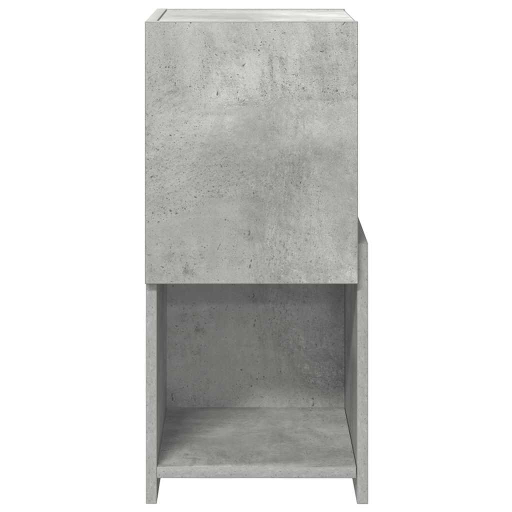 Mobile angolare Grigio cemento 30,5x30x65cm Legno multistrato