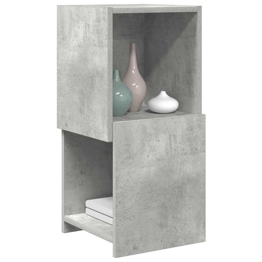 Mobile angolare Grigio cemento 30,5x30x65cm Legno multistrato