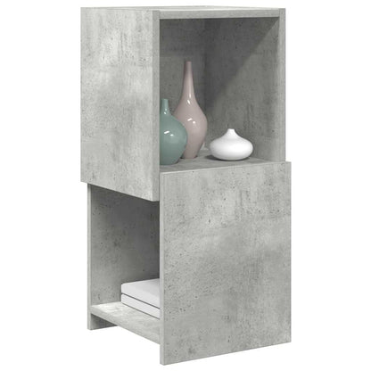 Mobile angolare Grigio cemento 30,5x30x65cm Legno multistrato