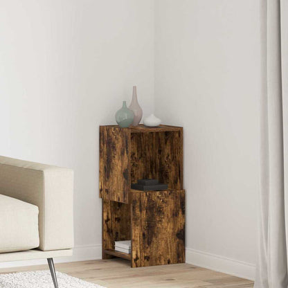 Mobile angolare Rovere fumÃ© 30,5x30x65cm Legno multistrato