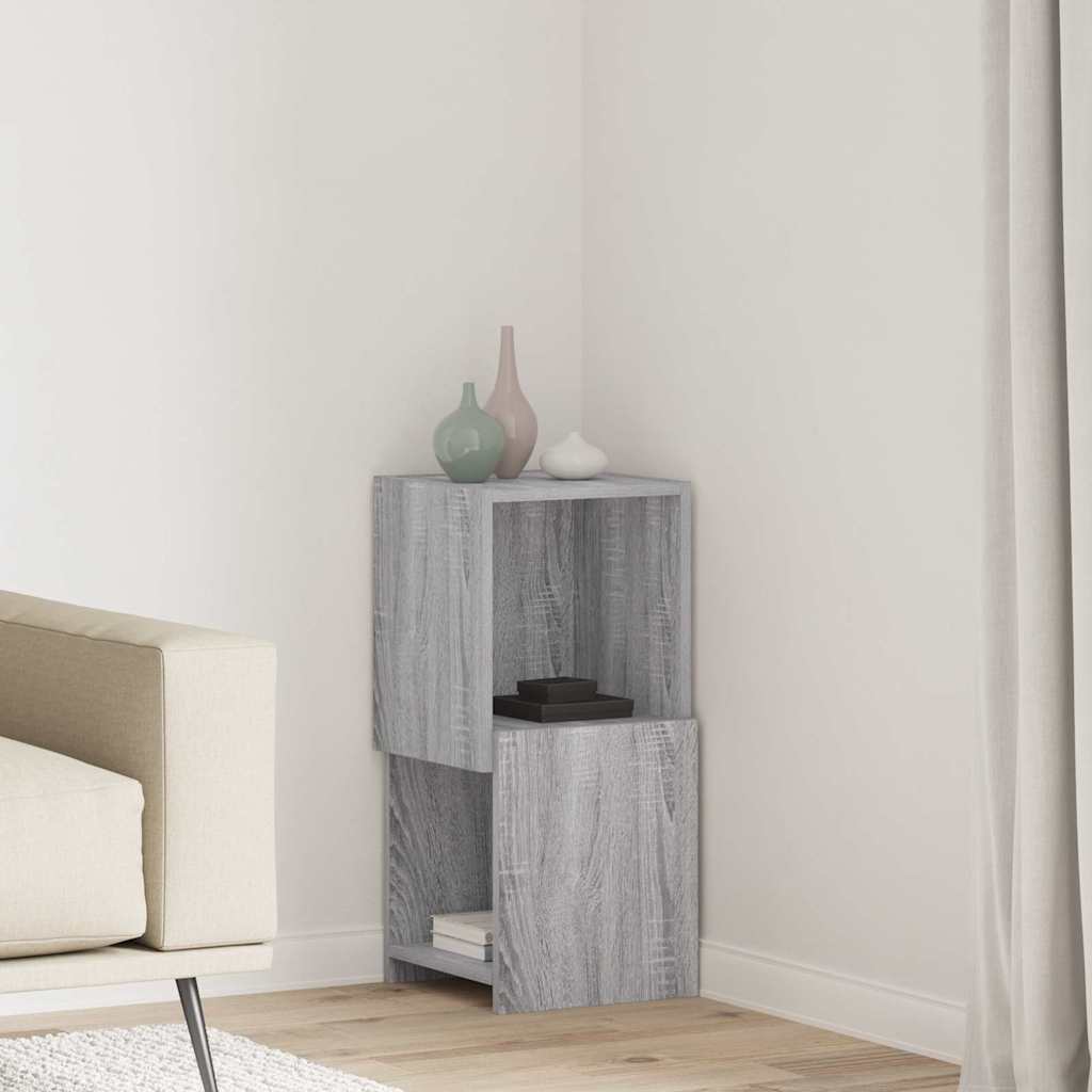 Mobile angolare Grigio Sonoma 30,5x30x65cm Legno multistrato