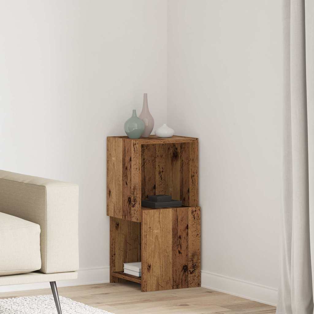 Mobile angolare Legno vecchio 30,5x30x65cm Legno multistrato