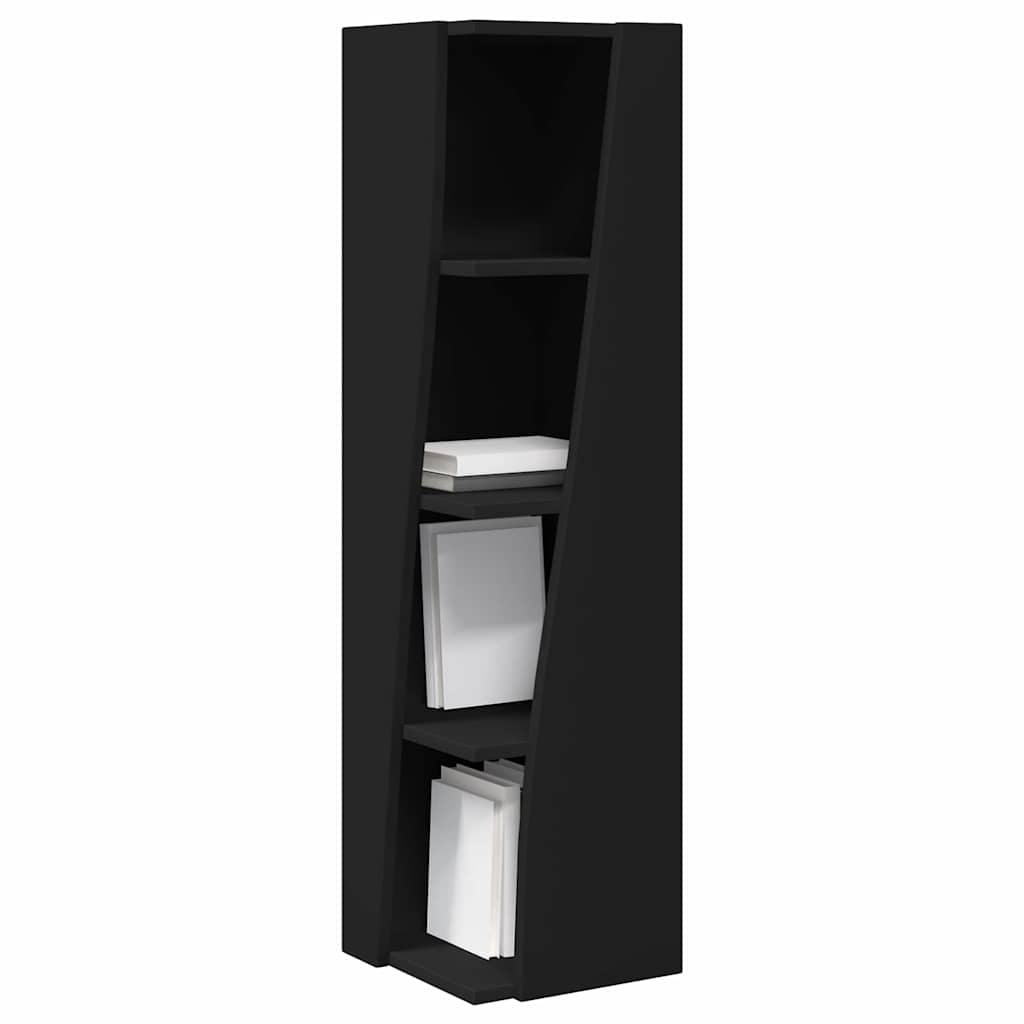 Mobile angolare Nero 27,5x27x102cm Legno multistrato