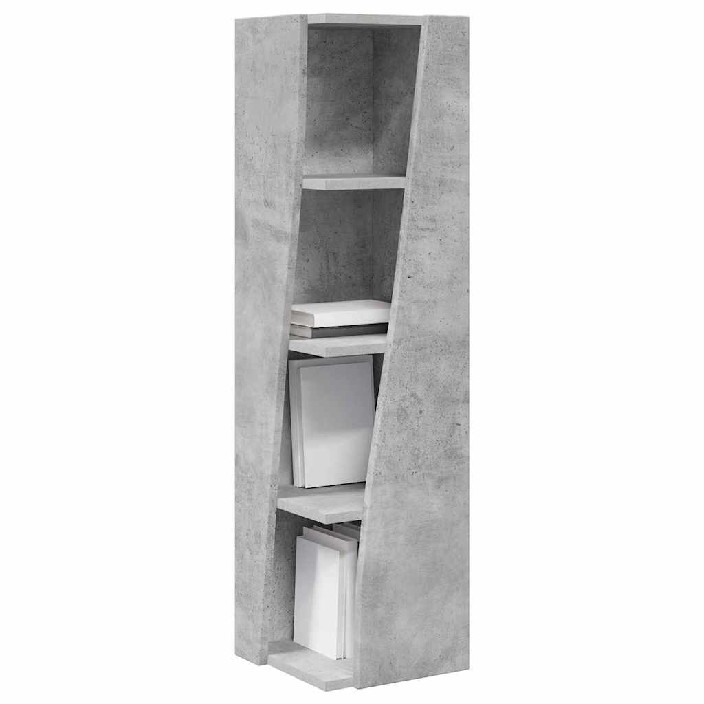 Mobile angolare Grigio cemento 27,5x27x102cm Legno multistrato