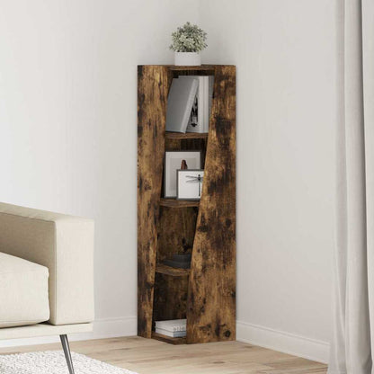 Mobile angolare Rovere fumÃ© 27,5x27x102cm Legno multistrato