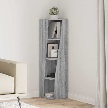 Mobile angolare Grigio Sonoma 27,5x27x102cm Legno multistrato