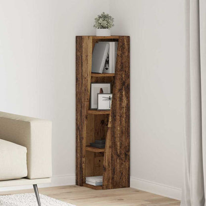 Mobile angolare Legno vecchio 27,5x27x102cm Legno multistrato