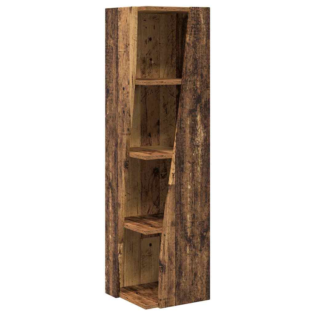 Mobile angolare Legno vecchio 27,5x27x102cm Legno multistrato