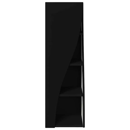 Mobile angolare Nero 32x32x102cm Legno multistrato