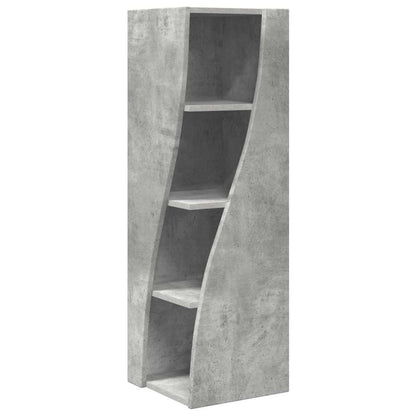 Mobile angolare Grigio cemento 32x32x102cm Legno multistrato