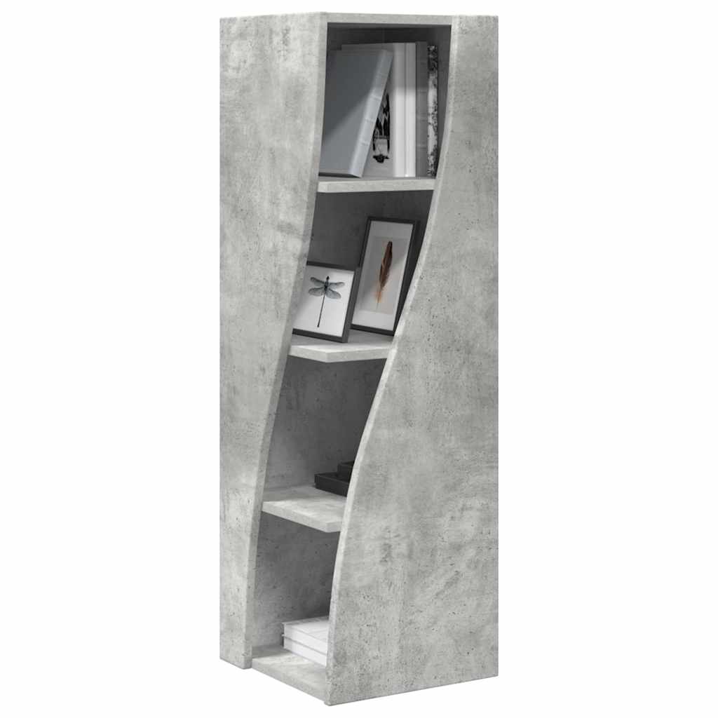 Mobile angolare Grigio cemento 32x32x102cm Legno multistrato