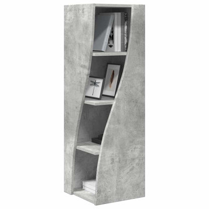 Mobile angolare Grigio cemento 32x32x102cm Legno multistrato