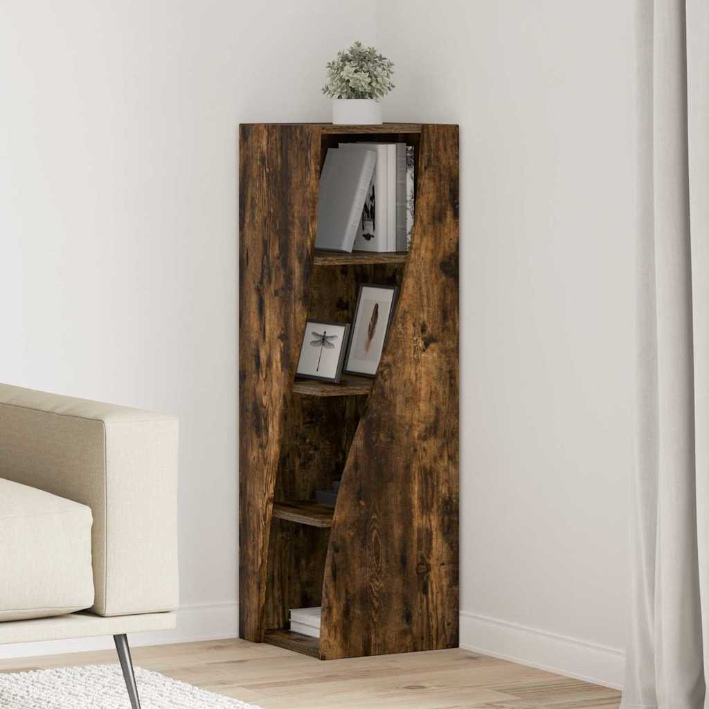 Mobile angolare Rovere fumÃ© 32x32x102cm Legno multistrato