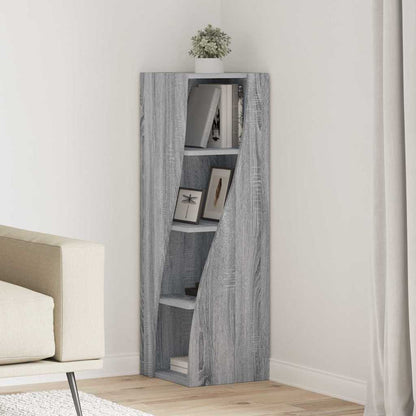 Mobile angolare Grigio Sonoma 32x32x102cm Legno multistrato