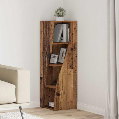 Mobile angolare Legno vecchio 32x32x102cm Legno multistrato