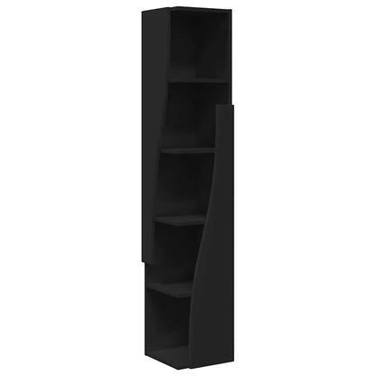 Mobile angolare Nero 27,5x27x140cm Legno multistrato