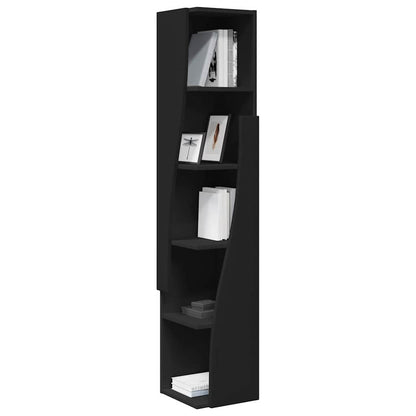 Mobile angolare Nero 27,5x27x140cm Legno multistrato