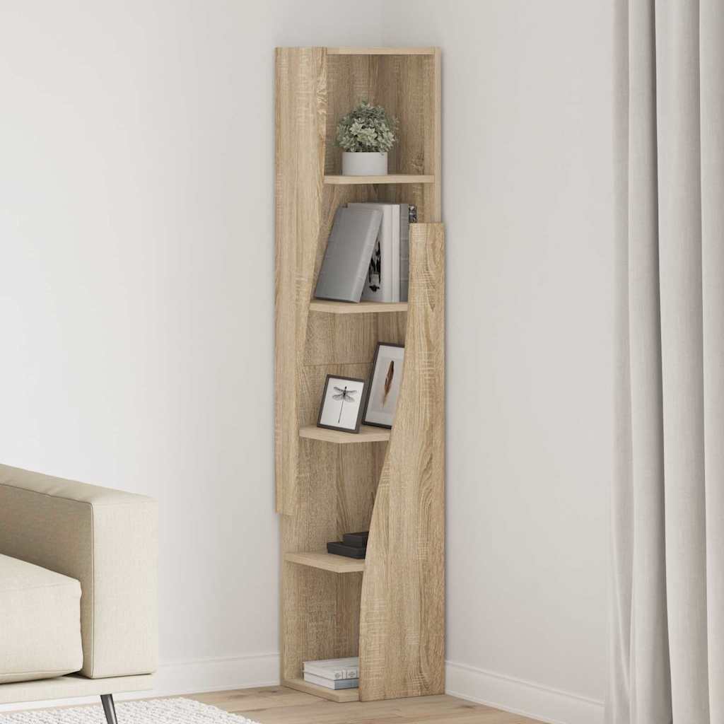Mobile angolare Rovere Sonoma 27,5x27x140cm Legno multistrato