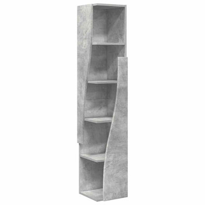 Mobile angolare Grigio cemento 27,5x27x140cm Legno multistrato