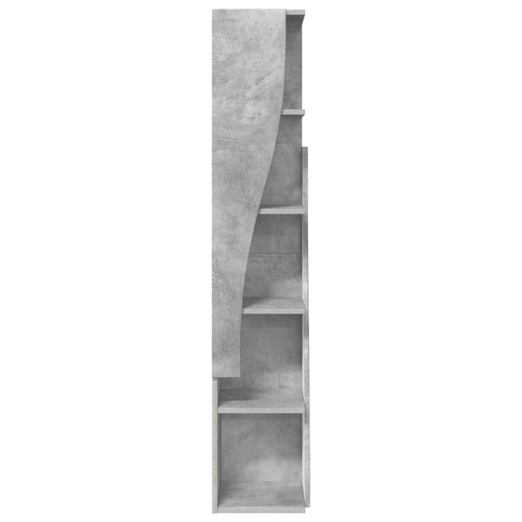 Mobile angolare Grigio cemento 27,5x27x140cm Legno multistrato
