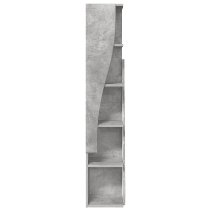 Mobile angolare Grigio cemento 27,5x27x140cm Legno multistrato