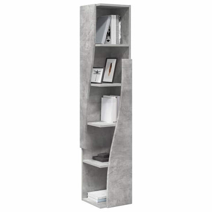 Mobile angolare Grigio cemento 27,5x27x140cm Legno multistrato