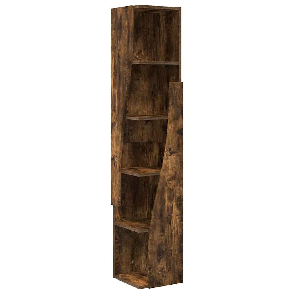 Mobile angolare Rovere fumÃ© 27,5x27x140cm Legno multistrato