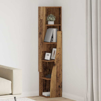 Mobile angolare Legno vecchio 27,5x27x140cm Legno multistrato