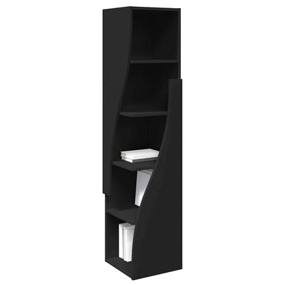 Mobile angolare Nero 32x32x140cm Legno multistrato