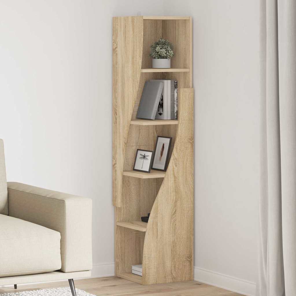 Mobile angolare Rovere Sonoma 32x32x140cm Legno multistrato