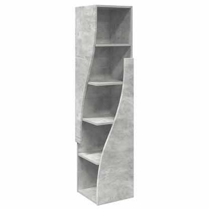 Mobile angolare Grigio cemento 32x32x140cm Legno multistrato
