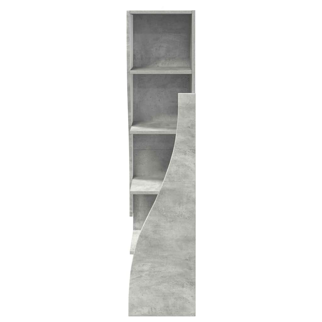 Mobile angolare Grigio cemento 32x32x140cm Legno multistrato