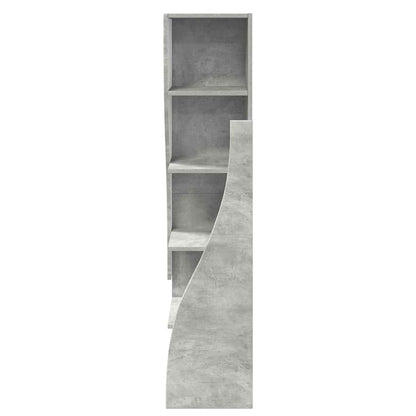 Mobile angolare Grigio cemento 32x32x140cm Legno multistrato